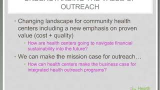Webinar: Making the Business Case for Integrated Community Health Outreach Programs