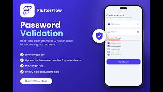 Full FlutterFlow Password Validation Free Template Project for Live Strength Meter & Rules Checklist News
