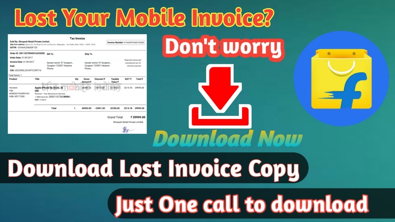 How To Download Lost Invoice Copy in flipkart।। Download your mobile ...