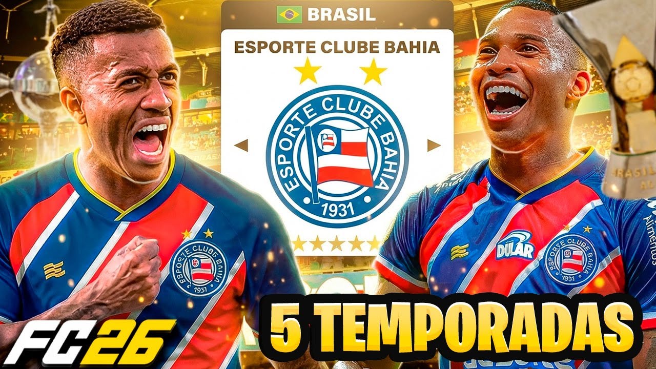 ASSUMI O BAHIA POR 5 TEMPORADAS… E ISSO ACONTECEU 😱 | EA FC 26