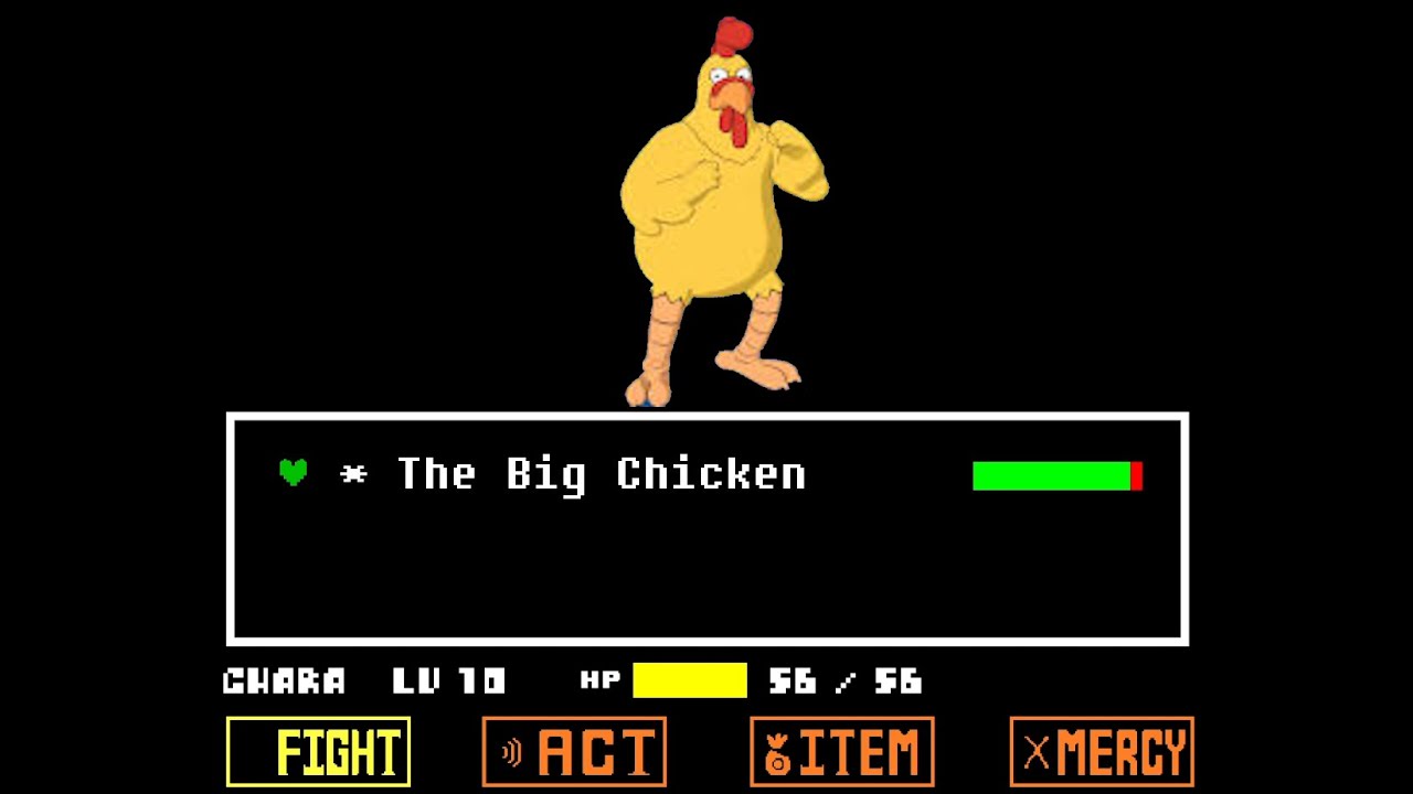 Battle Against a True Chicken but its actually in Undertale