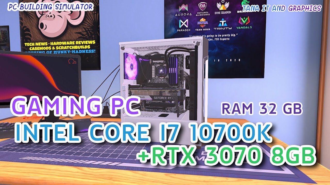 PC Building Simulator EP.23 INTEL CORE I7 10700K 8C/16T + RTX3070 THE