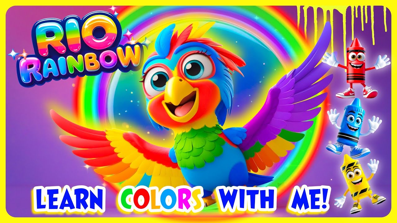 Learn Colors with Rio Rainbow 🦜 | Fun Color Songs 🌈 for Kids & Toddlers ...