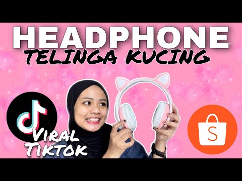 Video: Headphone Telinga Kucing: Headphone Telinga Kucing Besar Berkabel & Bersinar Nirkabel