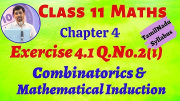 11th Maths Exercise 4.1 Q.No.2(i) Combinatorics & Mathematical Induction TN New Syllabus AlexMaths