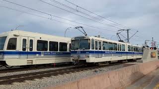 Edmonton Transit Service LRT Trains 1029, 1010, 1004 and 1044, 1069, 1079