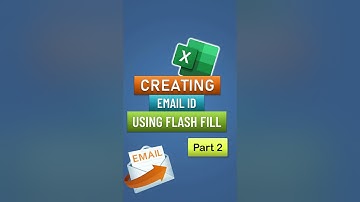 Creating Email Id using Flash Fill in Excel by Pavan Lalwani | shorts #shorts #exceltips