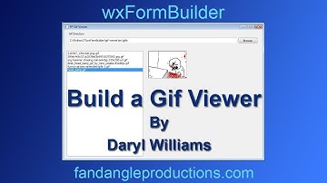wxFormBuilder Build a Python Gif Viewer Part 1