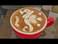 Seahorse latte art  latte art  amazing latte art