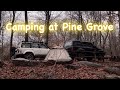 A night camping in a tent