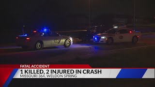 One killed and two injured in crash on Missouri 364 in Weldon Spring