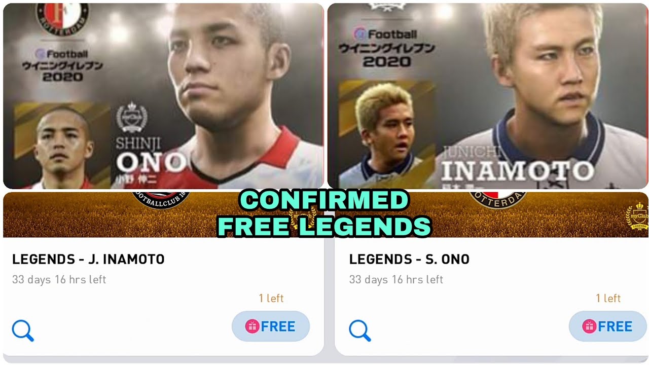 J Inamoto Get Free Legends J.INAMOTO & S.ONO | Trick | Pes Mobile| - YouTube