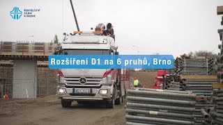 D1 01191.C Brno centrum - Brno jih, rozšíření dálničního mostu D1-233 (10.4.2024, 1. část)
