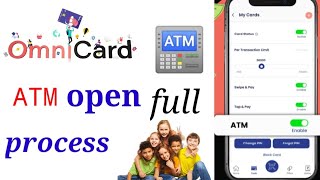 omni card me atm option on kaise kare full process ?live froof?/ how to open atm option in 3 tricks