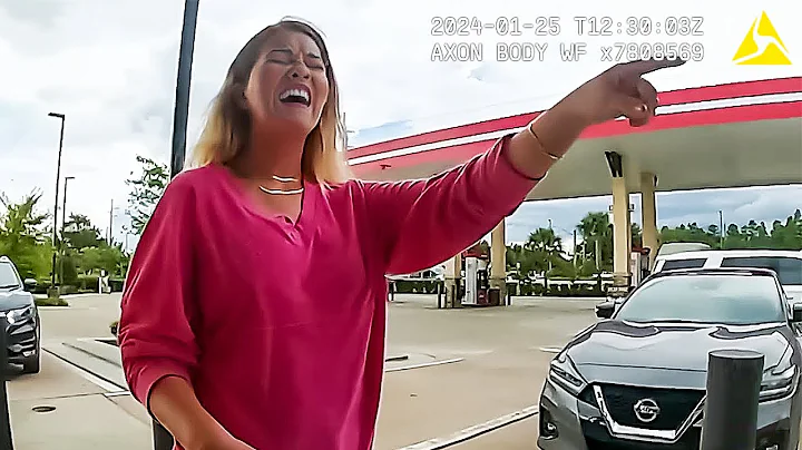Entitled Karen Gets Arrested For Drinking Wine Bottle With Kids In Car