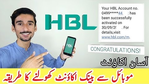 HBL Bank Account Online banane ka tarika