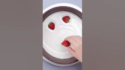 yummy dark chocolate cake mixed strawberries #shorts