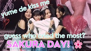 LE SSERAFIM READS BIRTHDAY GREETINGS to SAKURA UNNIE | Singing Yume de Kiss Me!