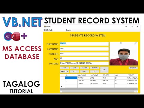 VB.Net-How To Create Students Record Form In Visual Basic.Net Ms Access 2007 Database [TAGALOG]
