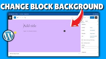 How to change block background color in WordPress?