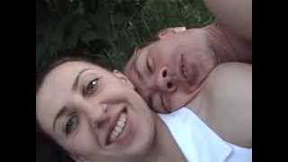 Beach in Moscow. Summer. Couple at the beach