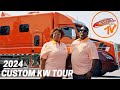 Luxury living on wheels tour newlywed couples 2024 custom kenworth car hauler  reliable cribs s4e1