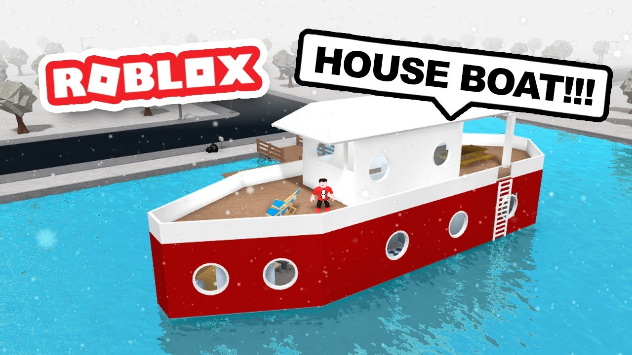 Building My Own House Boat In Bloxburg Youtube - build a boat house roblox
