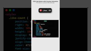 #tech #ui Animated Like Button UI with HTML CSS JavaScript #webdevelopment  #css #webdesign #java