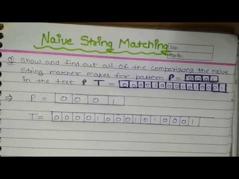 Naive string matching algorithm in Design and analysis of Algorithm ...