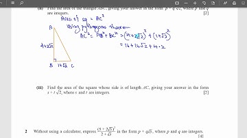 IGCSE Add Maths Surds part b