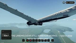 Emergency Landing On A River With A Boeing 777X. Fictional Emergency Stories.