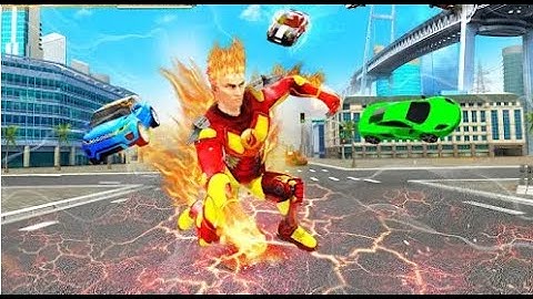 Flying Police Robot Fire Hero Part-2 | Rescue City Gangster Crime Android GamePlay | By Game Crazy