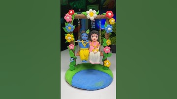 Shree Radhe Krishna making with Super Clay Krishna ji #shorts #short #diy #radhekrishna #krishna