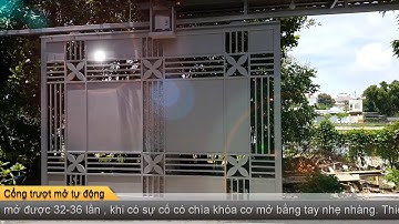 ✅ Giải pháp gắn cổng lùa treo mở tự động - điều khiển bằng Smathphone