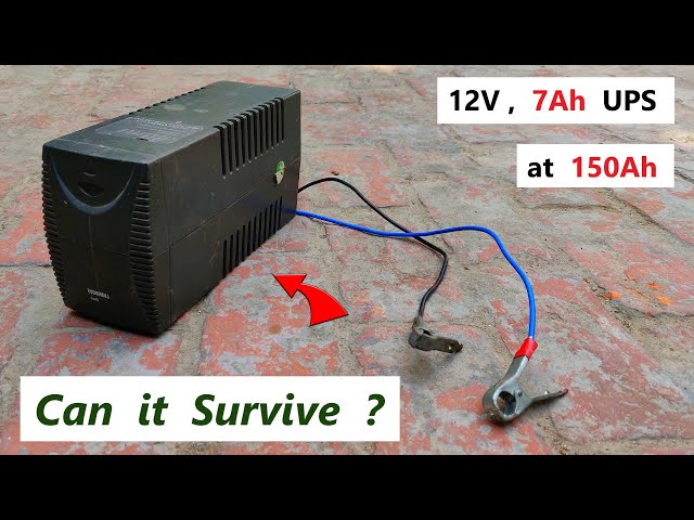 Can a 12V 7Ah UPS Inverter ( 220v ) run with a 14.8V 150Ah Battery ? class=