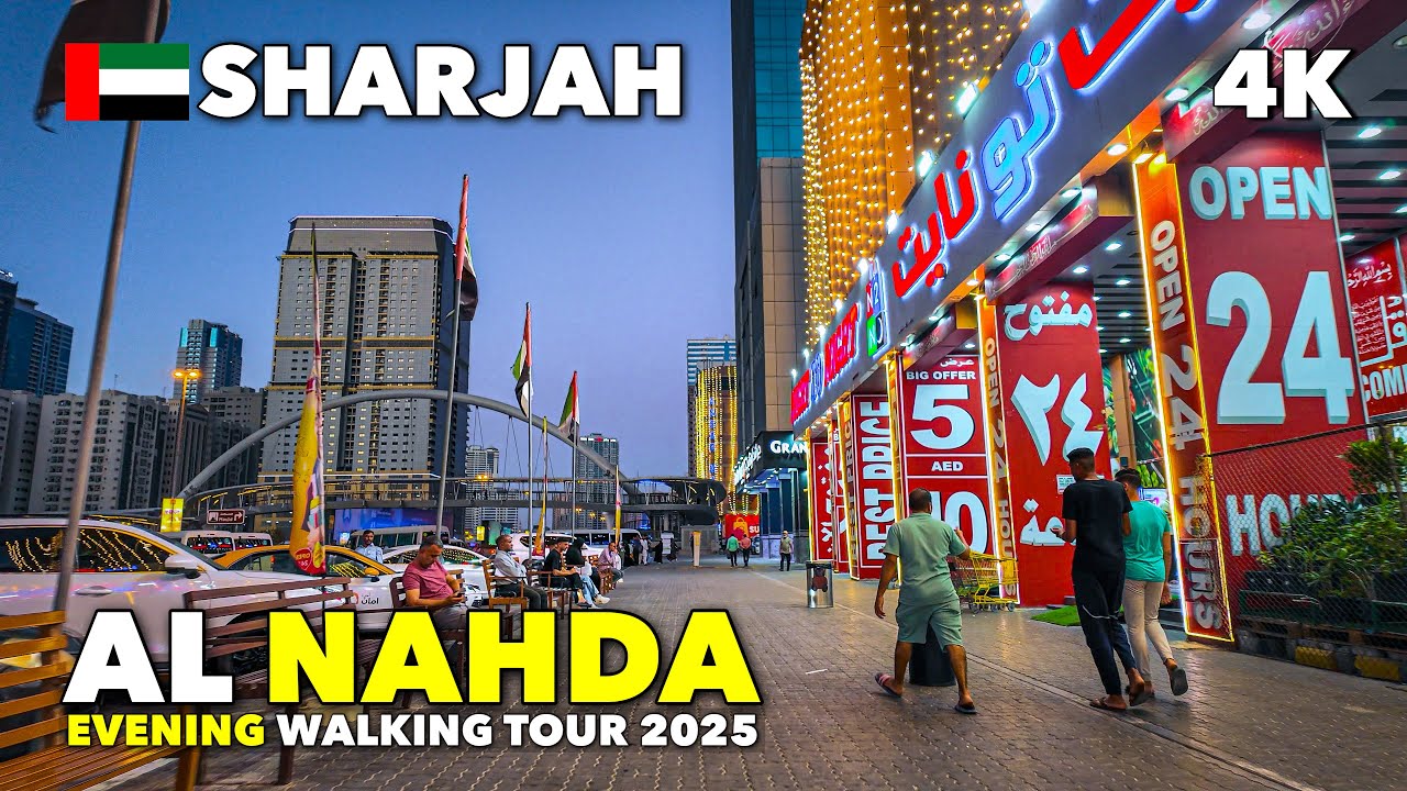 🇦🇪 This is Al Nahda Sharjah 2025 – Evening Walking Tour You Must See! 4K