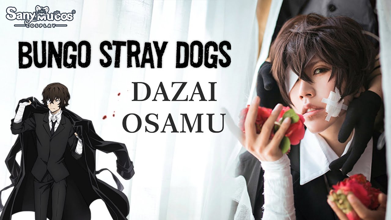 【SanyMuCos】Bungo Stray Dogs Osamu Dazai Black Coat Cosplay Costume Premium Edition Detail Show