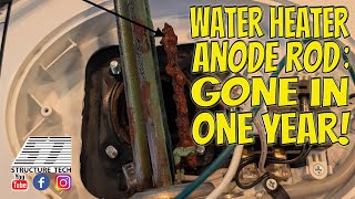 Water heater anode rod: GONE in one year!