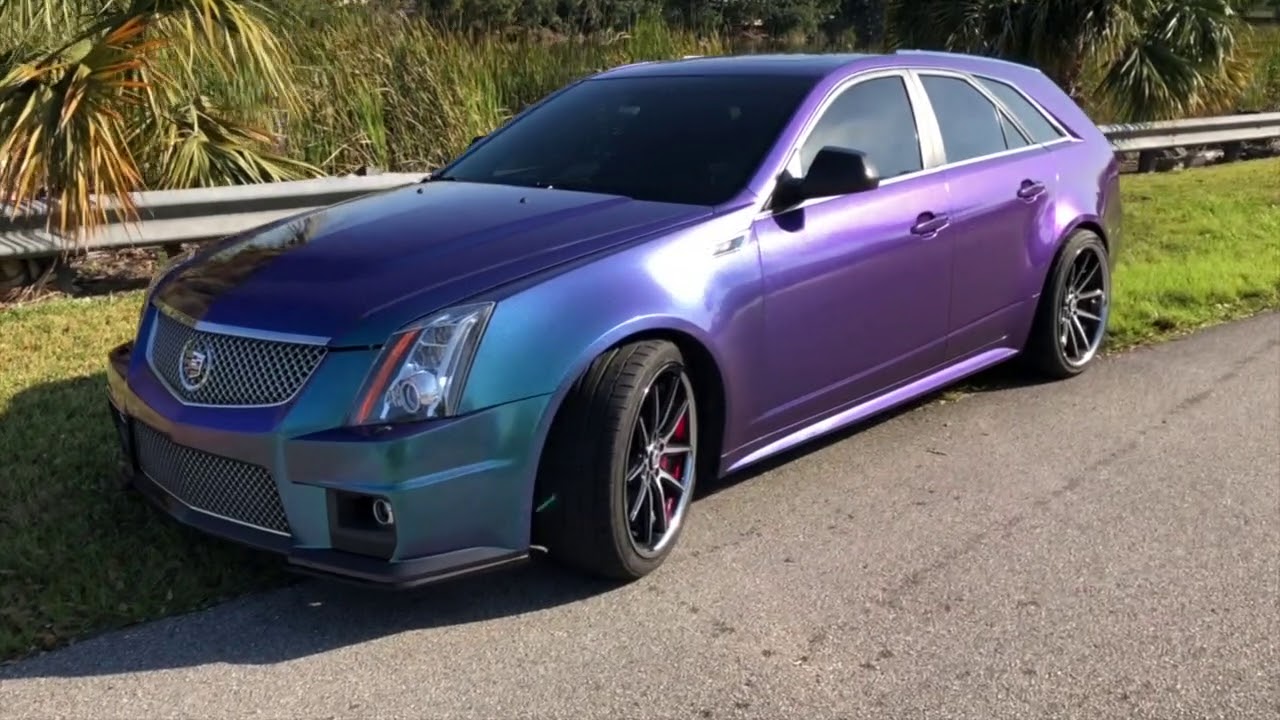 lamination - Cadillac custom color wrap. - Car Wraps Near ...