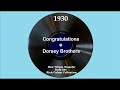 1930 Dorsey Brothers - Congratulations (Scrappy Lambert, vocal)