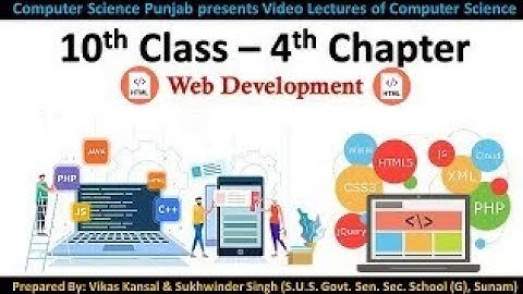 #Chapter 4 Computer science web Development Full solution Video 2021 PSEB Board#