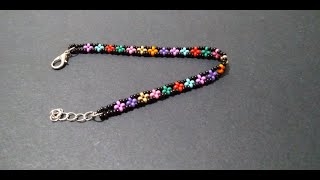 Kum Boncuktan Renkli Bileklik Yapımı | Bracelet Making with Only Seed Beads | #diyjewelry