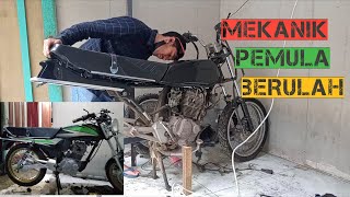 PROSES MODIFIKASI HONDA MEGAPRO MENJADI GL-PRO || Cara Mudah Menata Rangka Megarpo Jadi GL-Pro