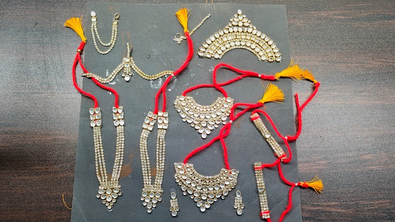 jewellery making at home for Radhaji and  Krishna ji ...(janamastmi special )