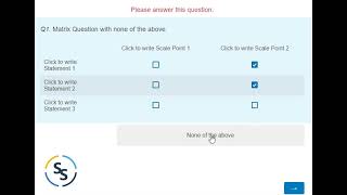 Famous Qualtrics - Matrix question with None of these option #Shorts Wealth