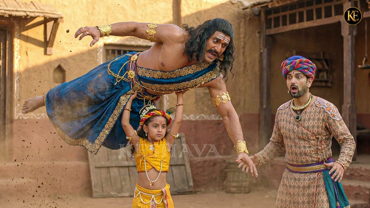 नन्हे हाथों में महाशक्ति | बाल कान्हा ने कंस को फेंका || यशोमती मईया के नंदलाला | Shre Krishan leela