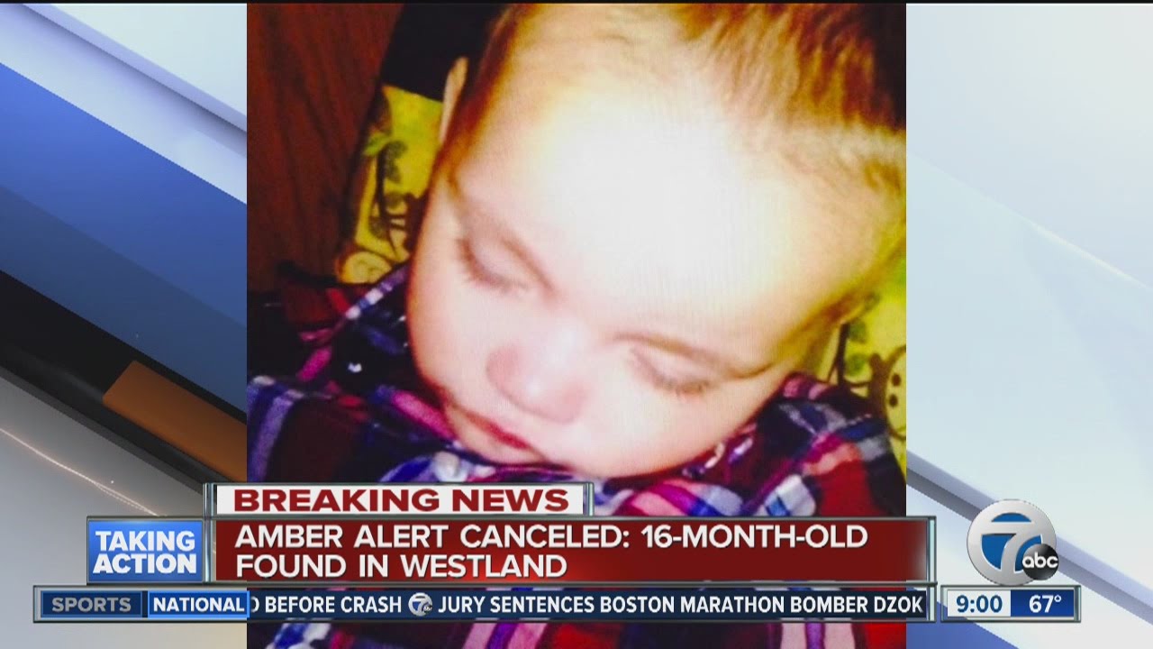 AMBER alert canceled after 16-month-old found safe - YouTube