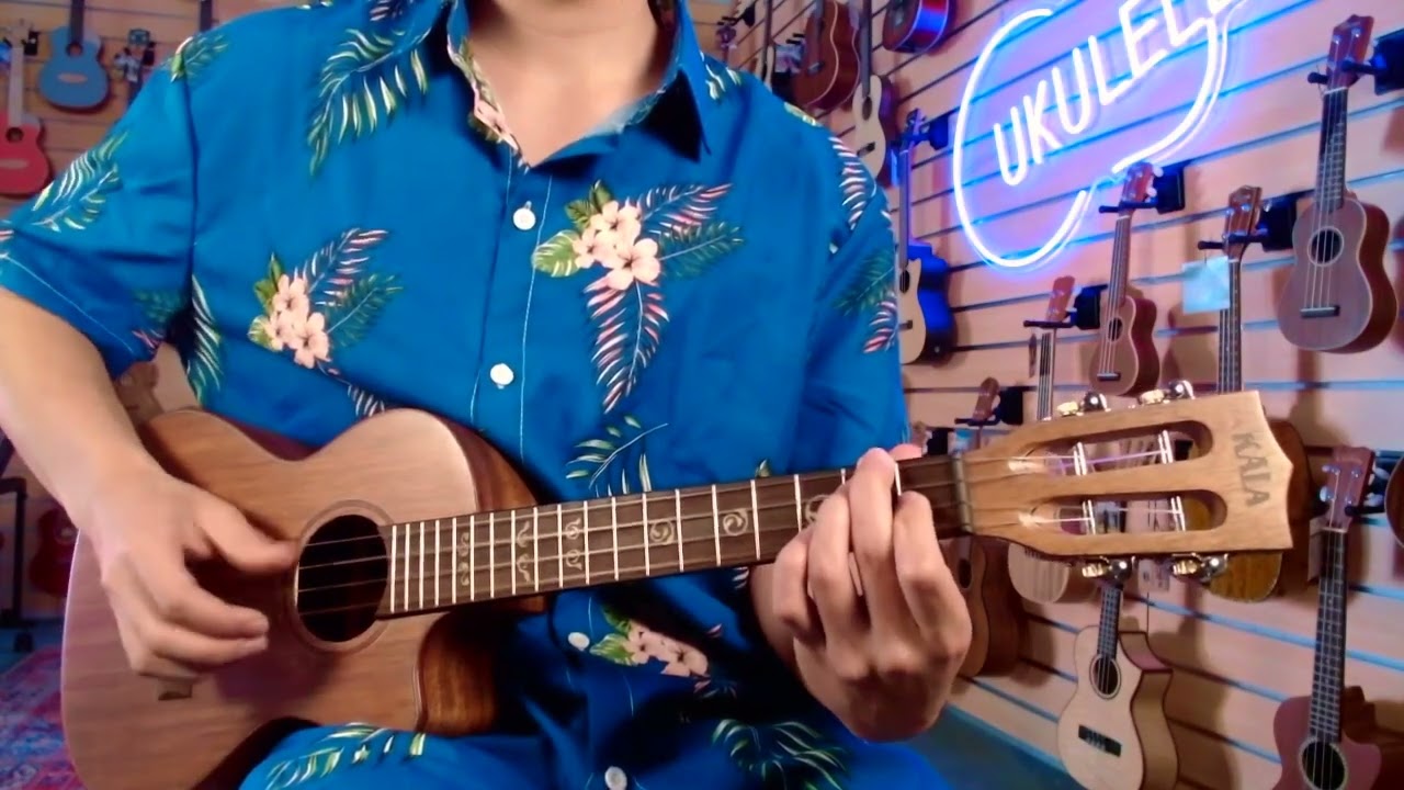 Kala All Solid Blackwood Electric Tenor Ukulele Sound Demo - KA-SAB-T-CE