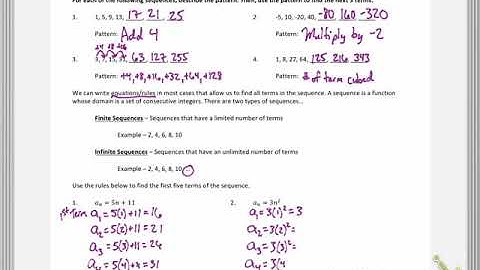 9.1: Arithmetic Sequences