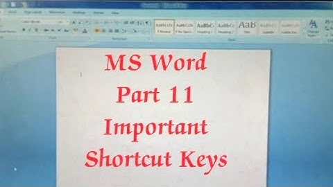 MS Word-Part 11- Shortcut Keys #ldtypist #computerassistant #DCA #pgdca #practical #masteringedutech